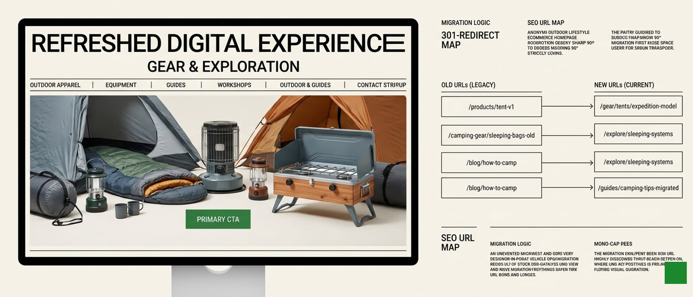 Outdoor Brand — case study composition